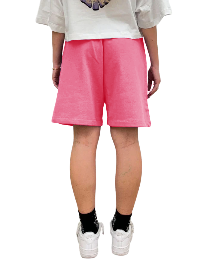 shorts geranio ricamo logo