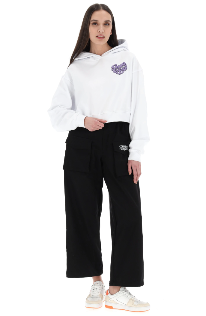 Comme Des Fuckdown Woman White Sweatshirts