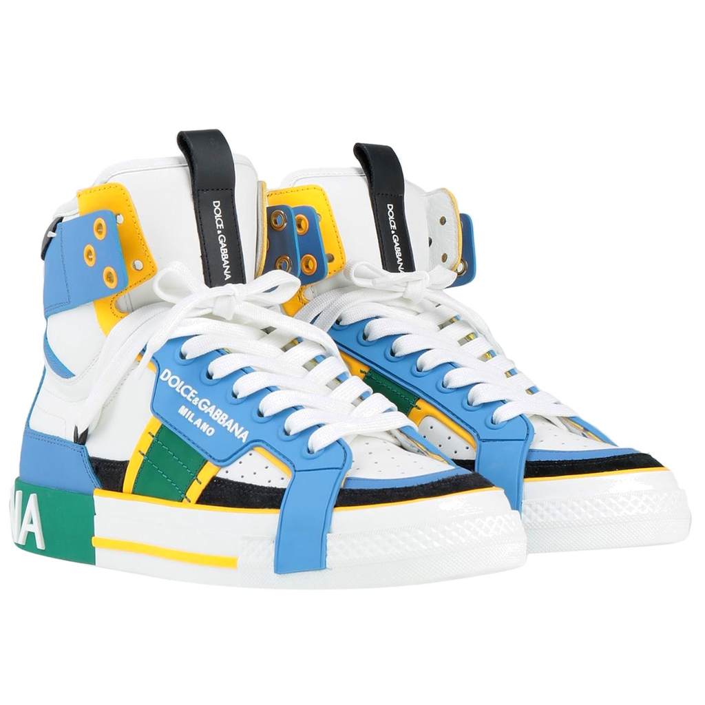 Dolce & Gabbana Woman Sneakers Leather Nappata Multicolor