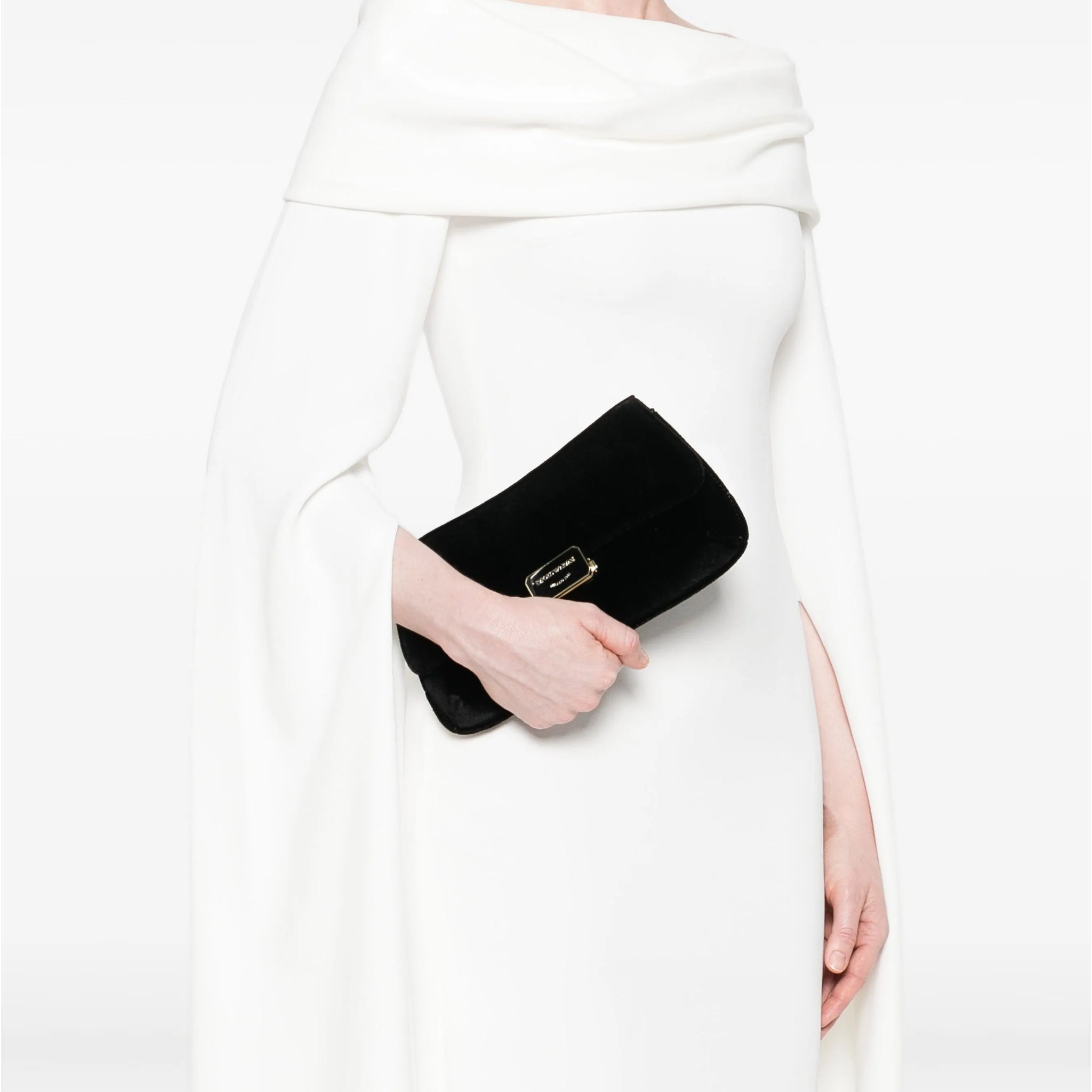pochette plain velvet