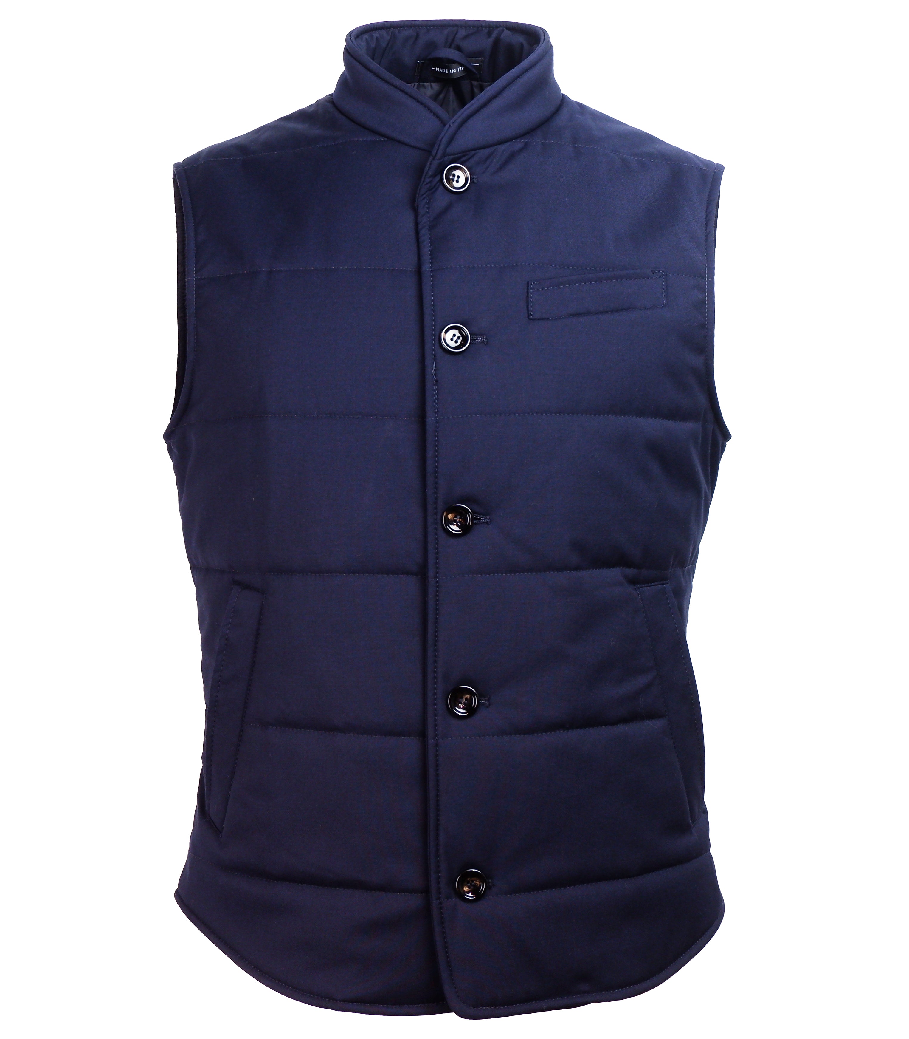 Loro Piana Fabric Man Vest Wool Blue