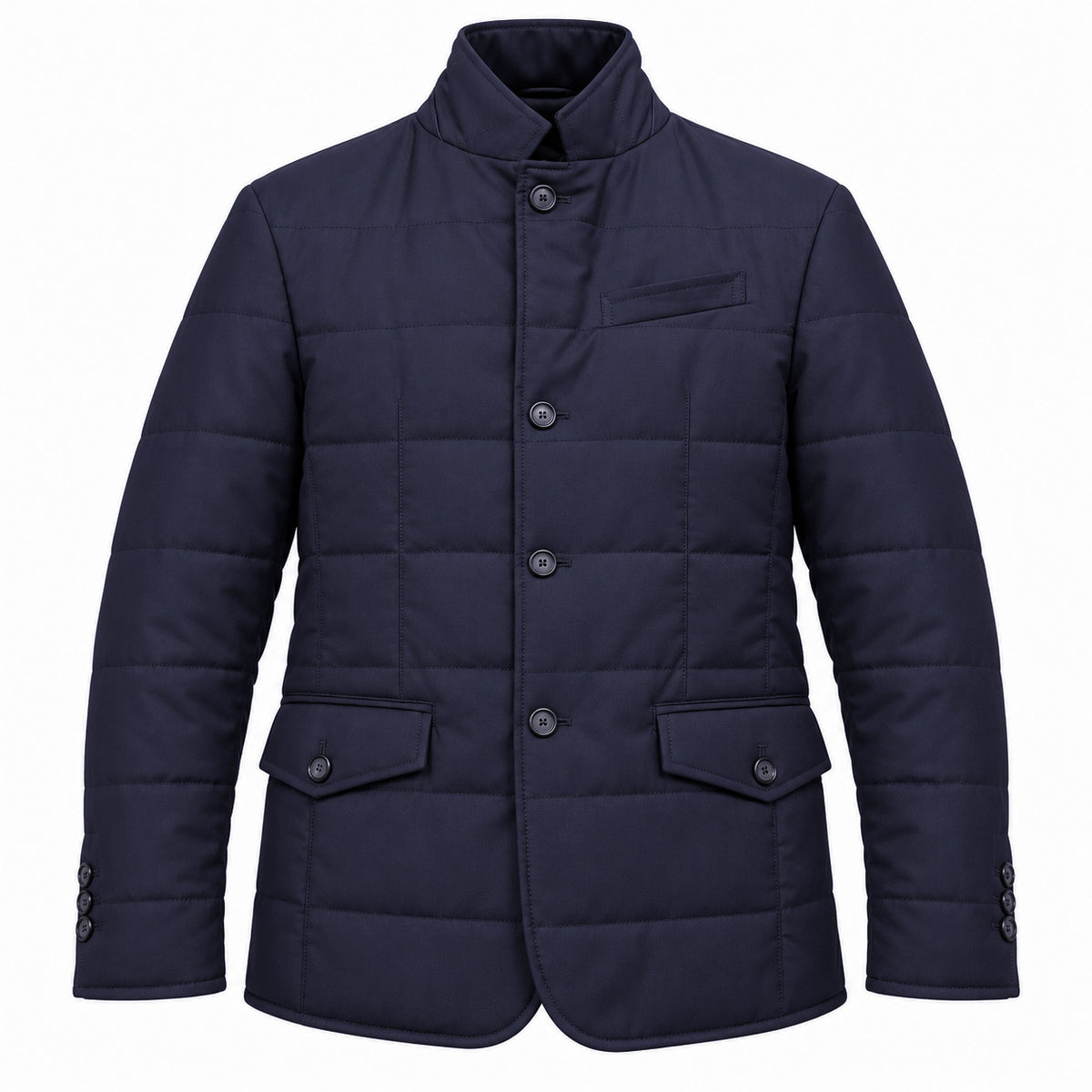 Loro Piana Fabric Man Jacket Green Storm System Blue