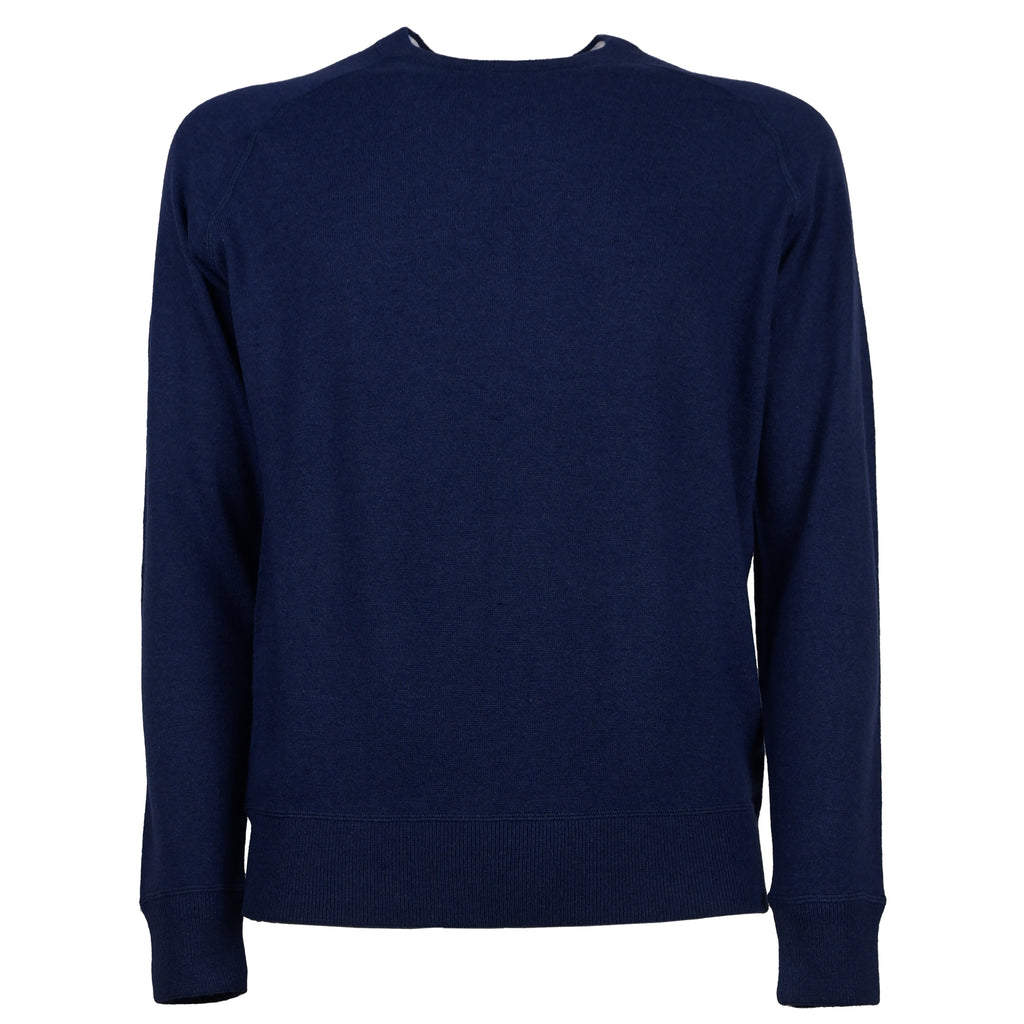 Emilio Romanelli Man Crew Neck Inchiostro Sweaters Blue