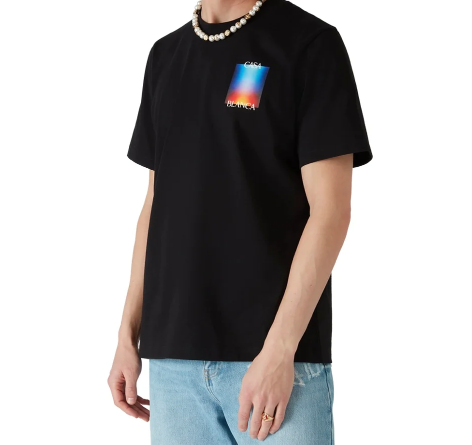 t-shirt gradient stacked logo