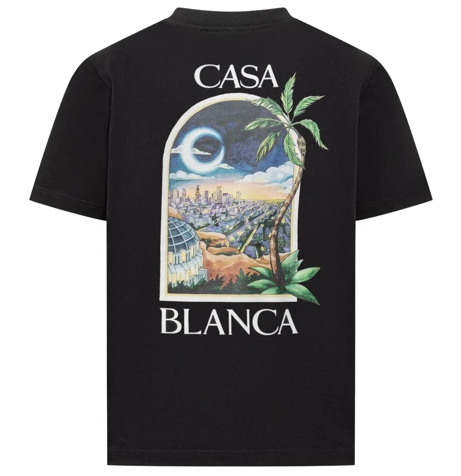 Casablanca Man T-Shirt Night Printed Black