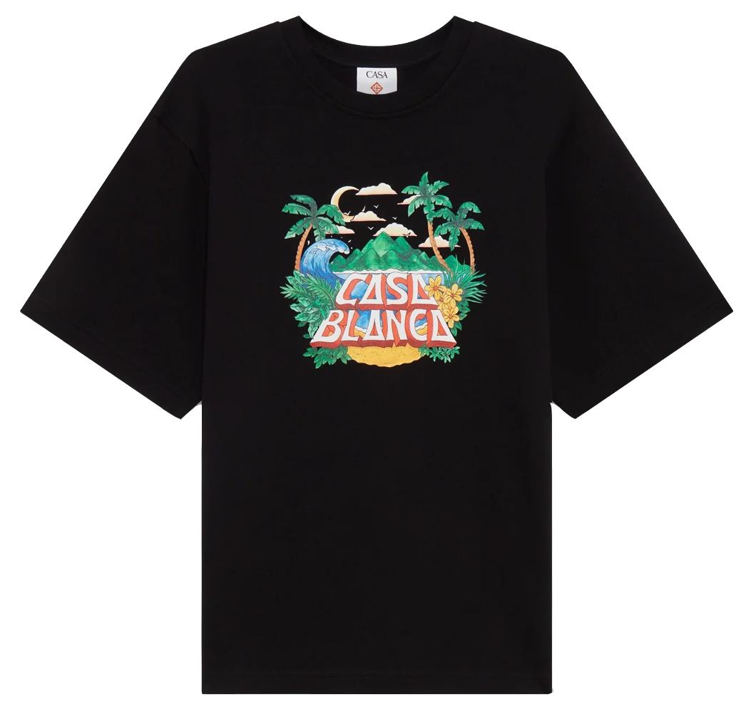 Casablanca Man T-Shirt Casa Beach Wave Black