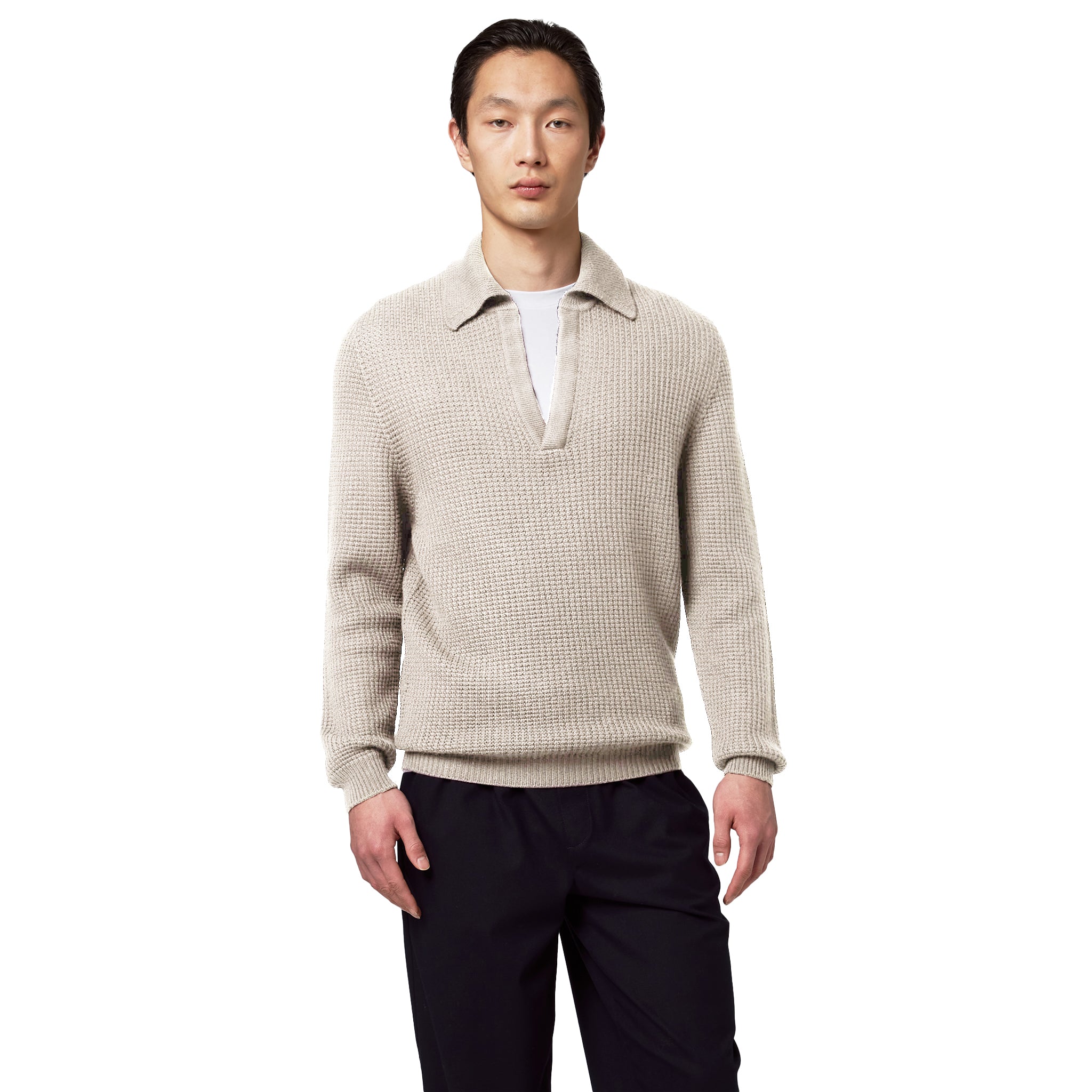 Alpha Studio Man White Sweaters
