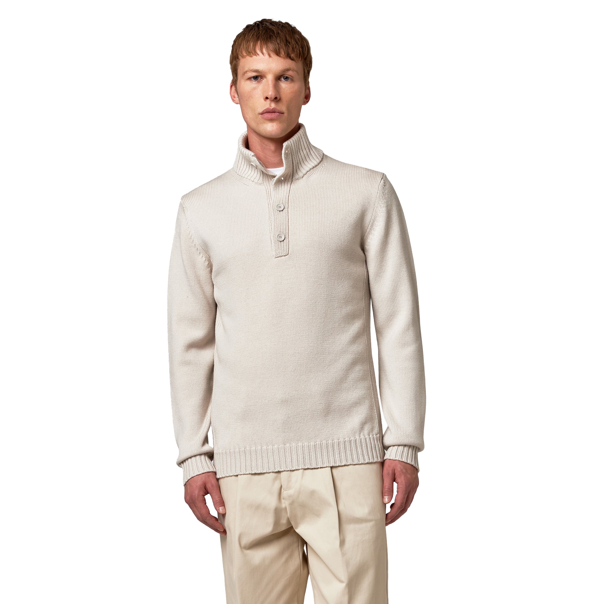 Alpha Studio Man White Sweaters