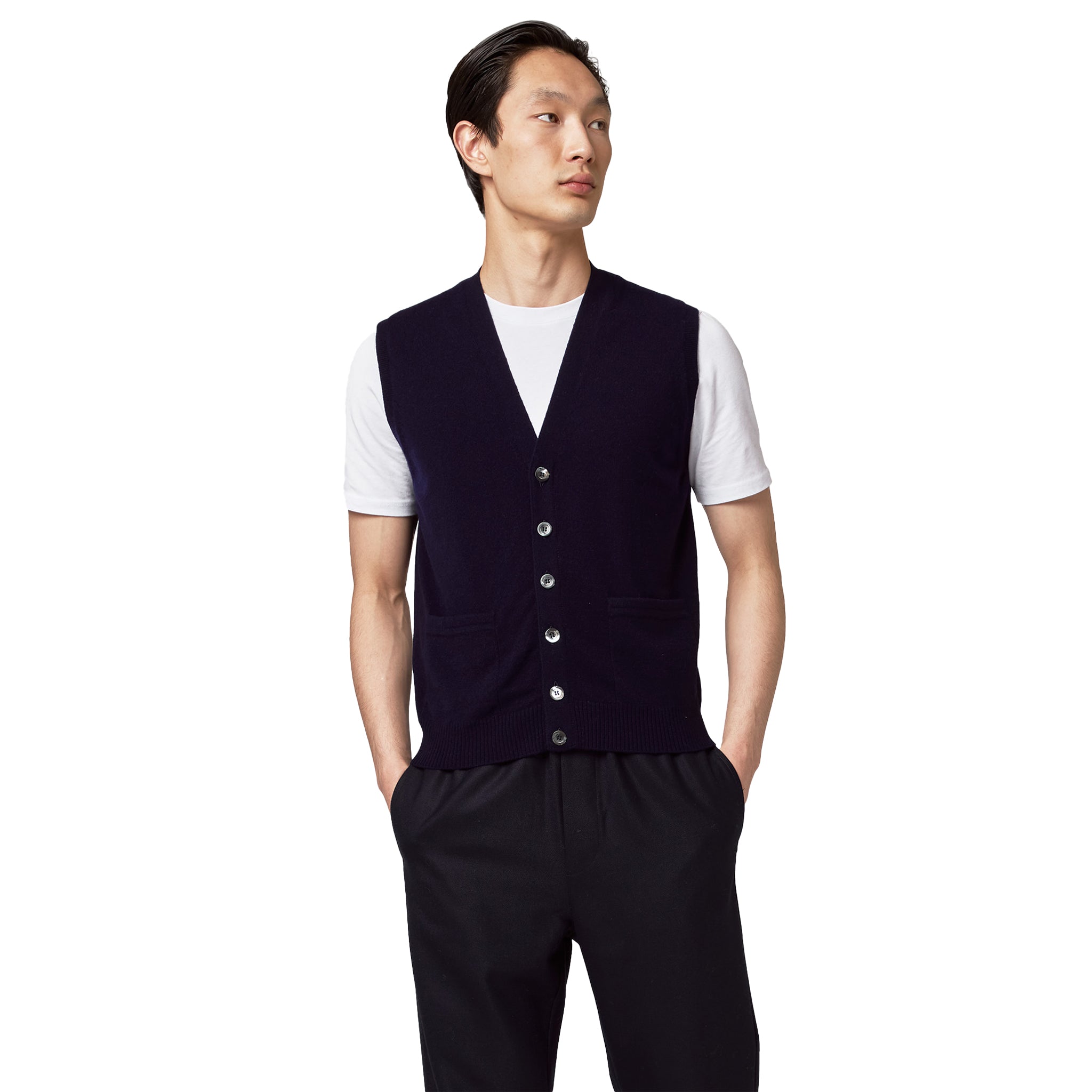 Alpha Studio Man Blue Vest