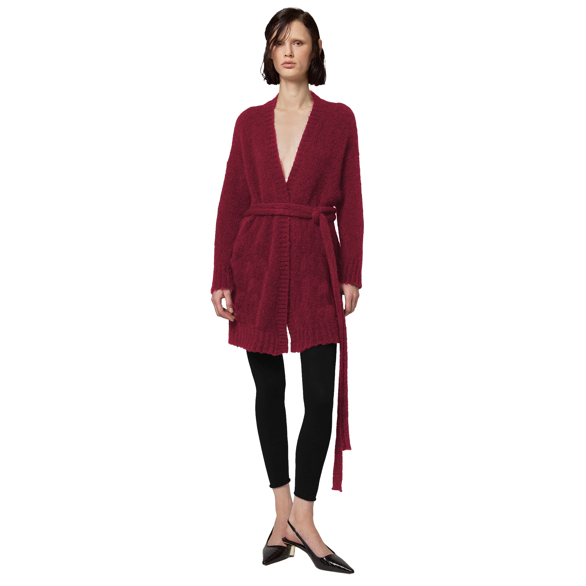 cardigan con cintura