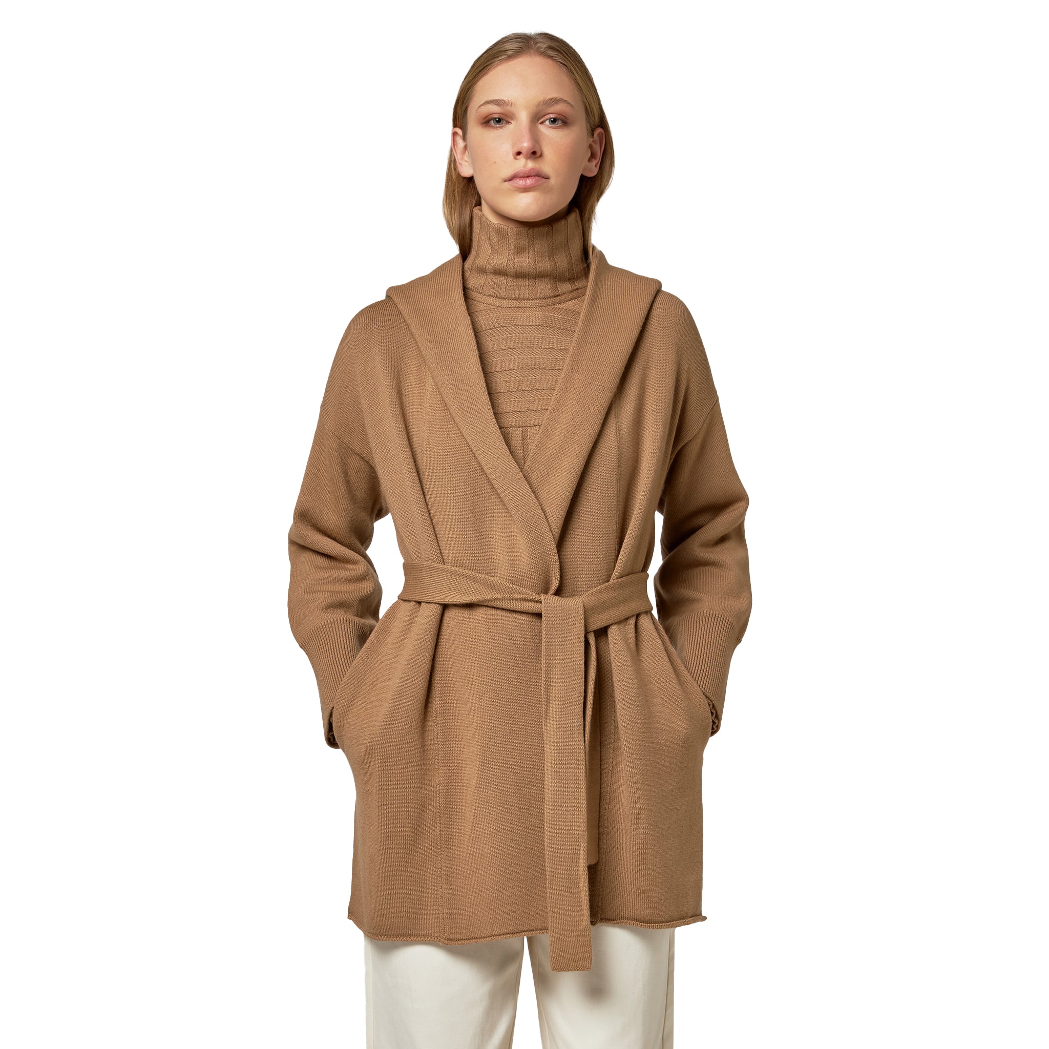 Alpha Studio Woman Camel Coats
