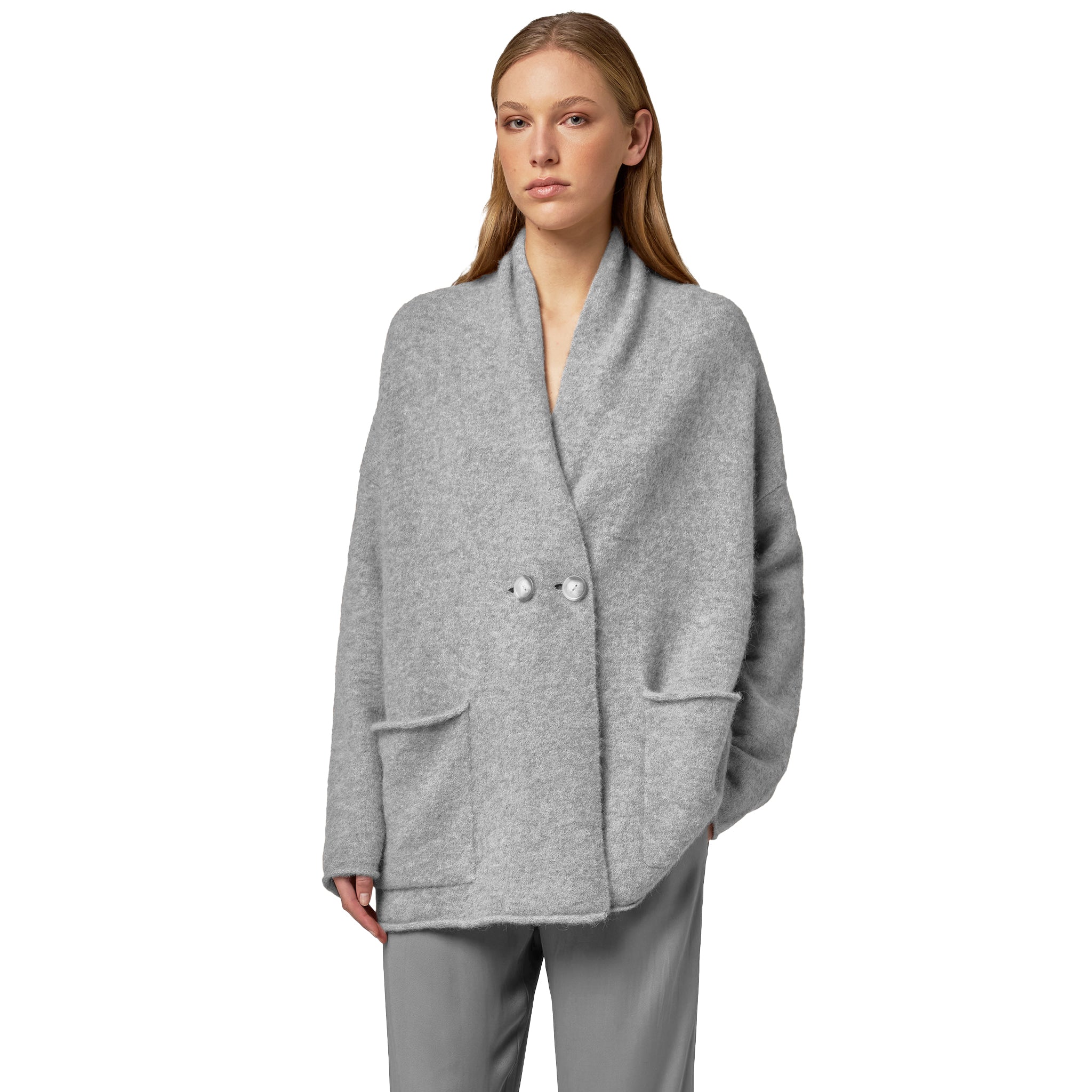 Alpha Studio Woman Grey Coats