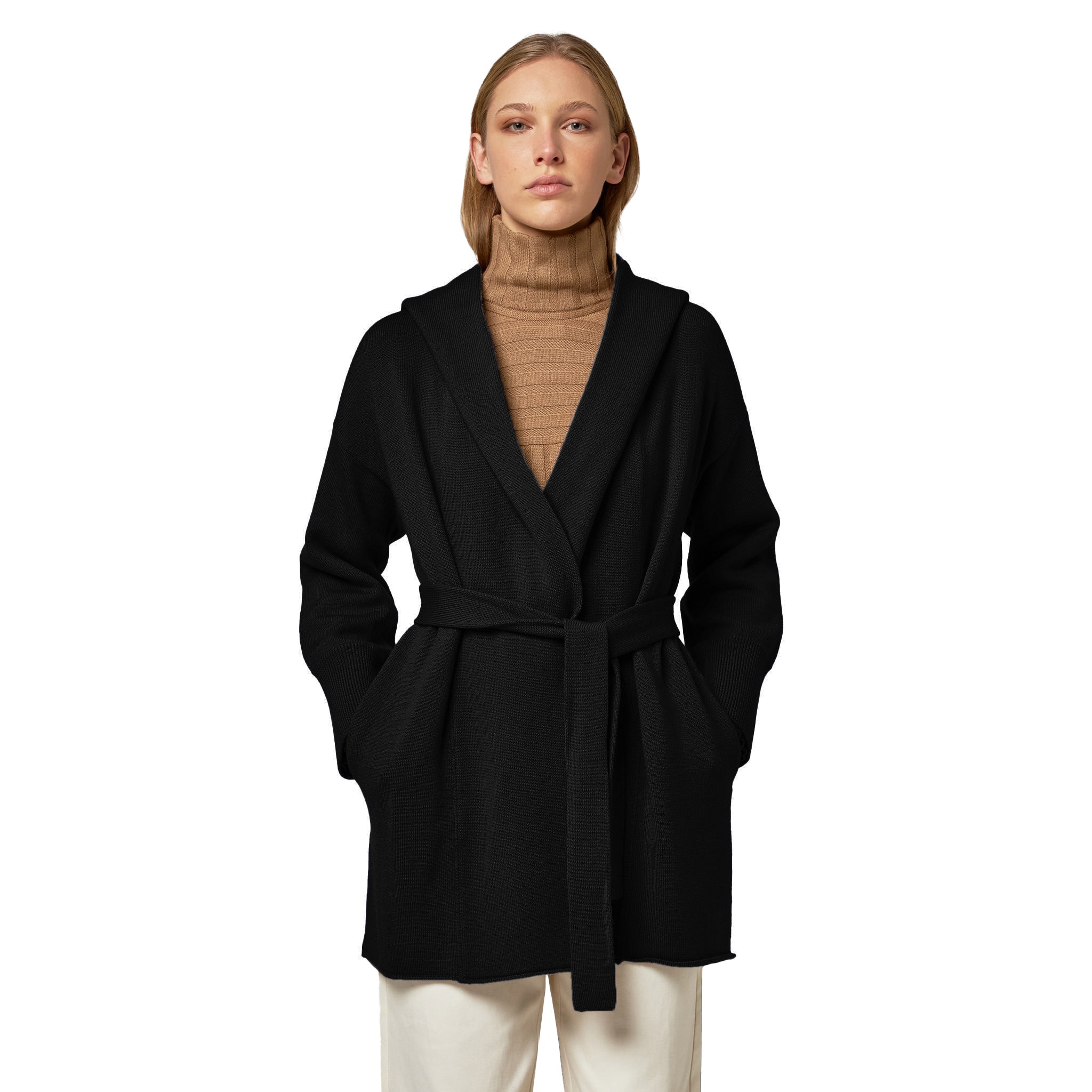 Alpha Studio Woman Black Coats