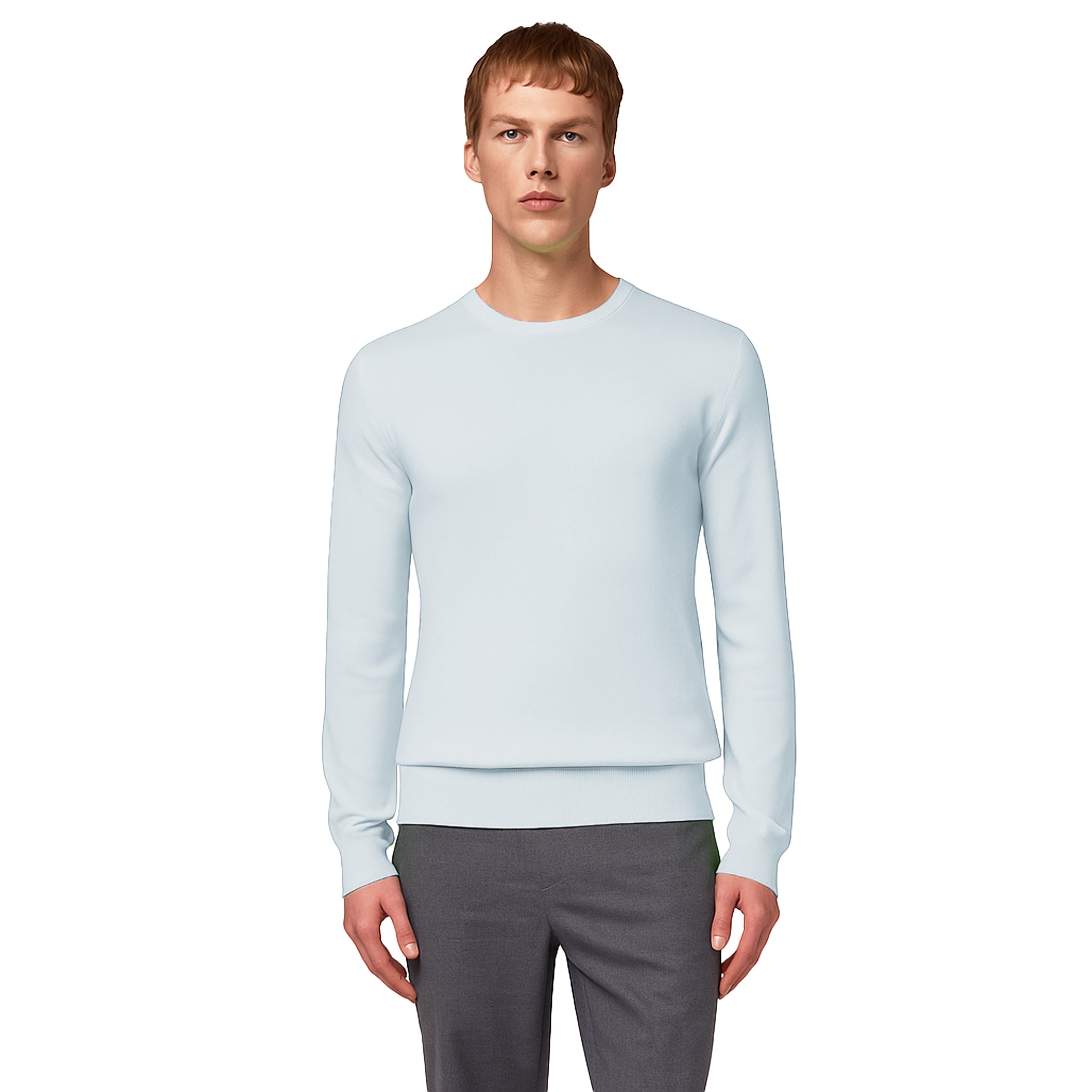 Alpha Studio Man Light Blue Sweaters