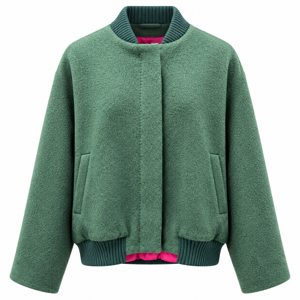 L.P. Fabric Woman Bomber Cashmere Green