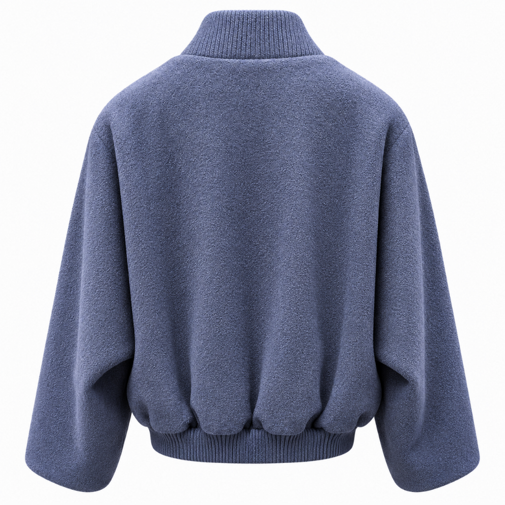 L.P. Fabric Woman Bomber Cashmere Blue