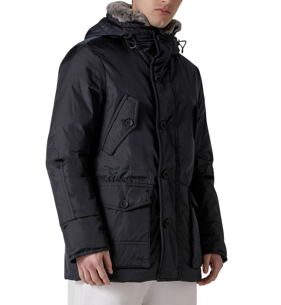 Peuterey Man Parka Hasselblad Krp Fur Black