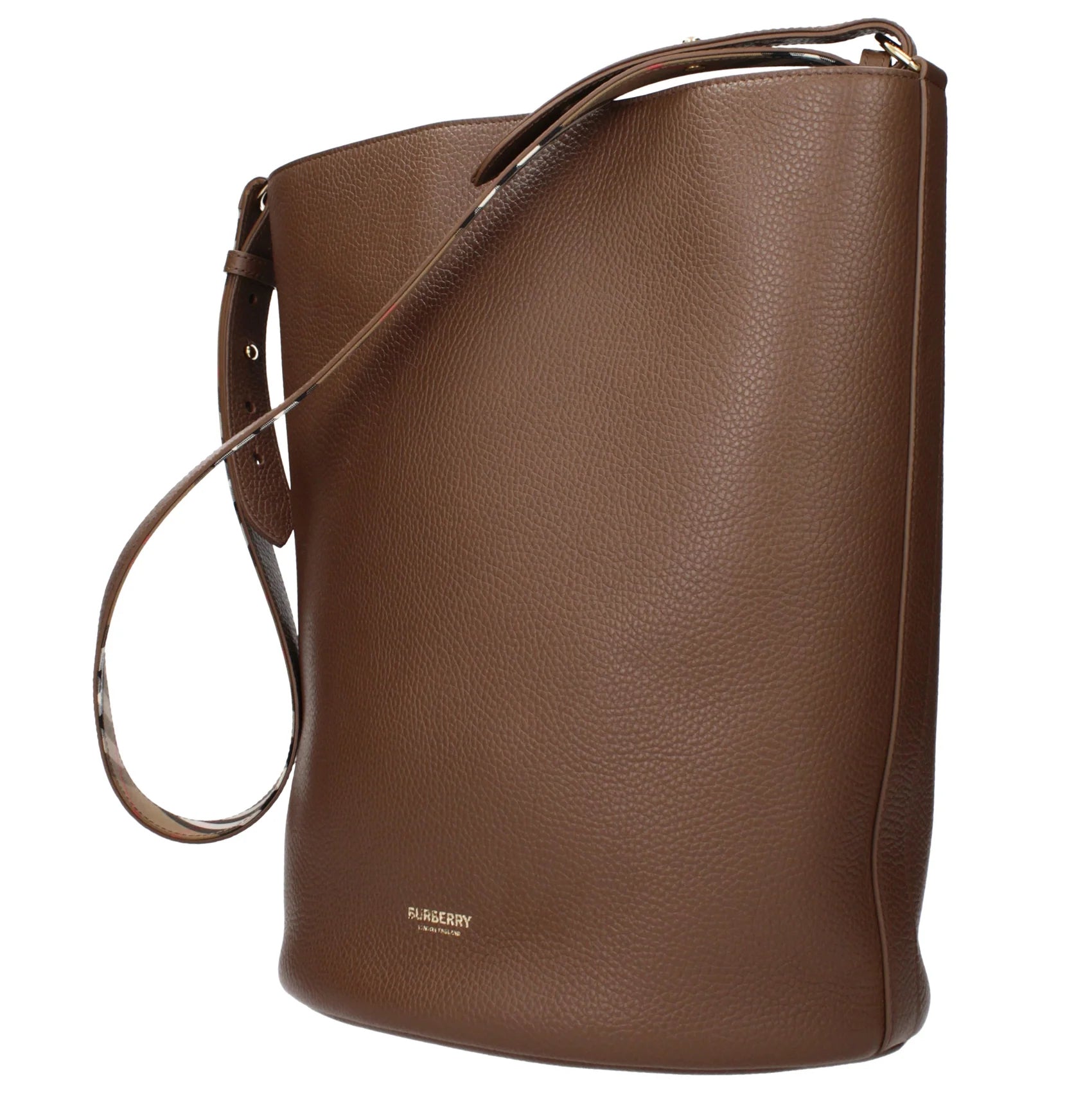 bucket leather bag md brown