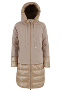 piumino tessuto beige