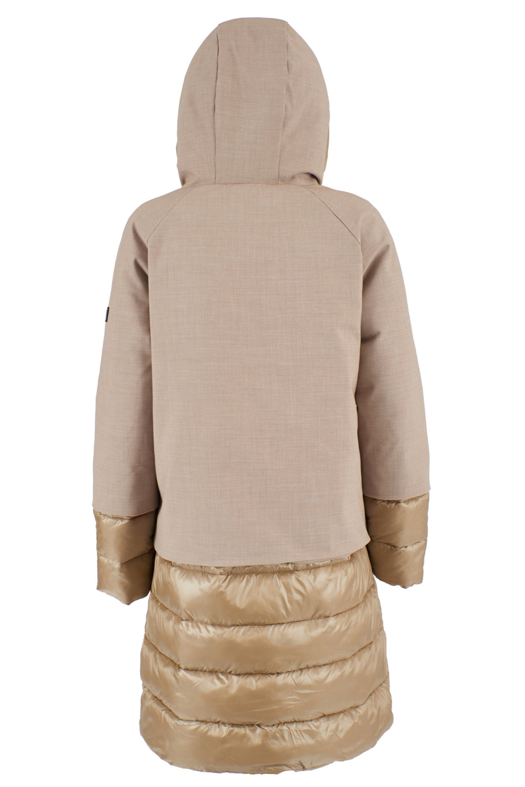 piumino tessuto beige