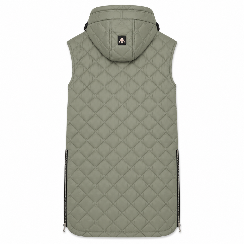 Moose knuckles Woman Sleeveless Long Vest Green
