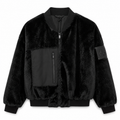 Moose knuckles Woman Bomber Fur Black