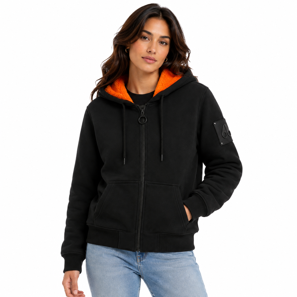 Moose knuckles Woman Sweatshirt Funny Black