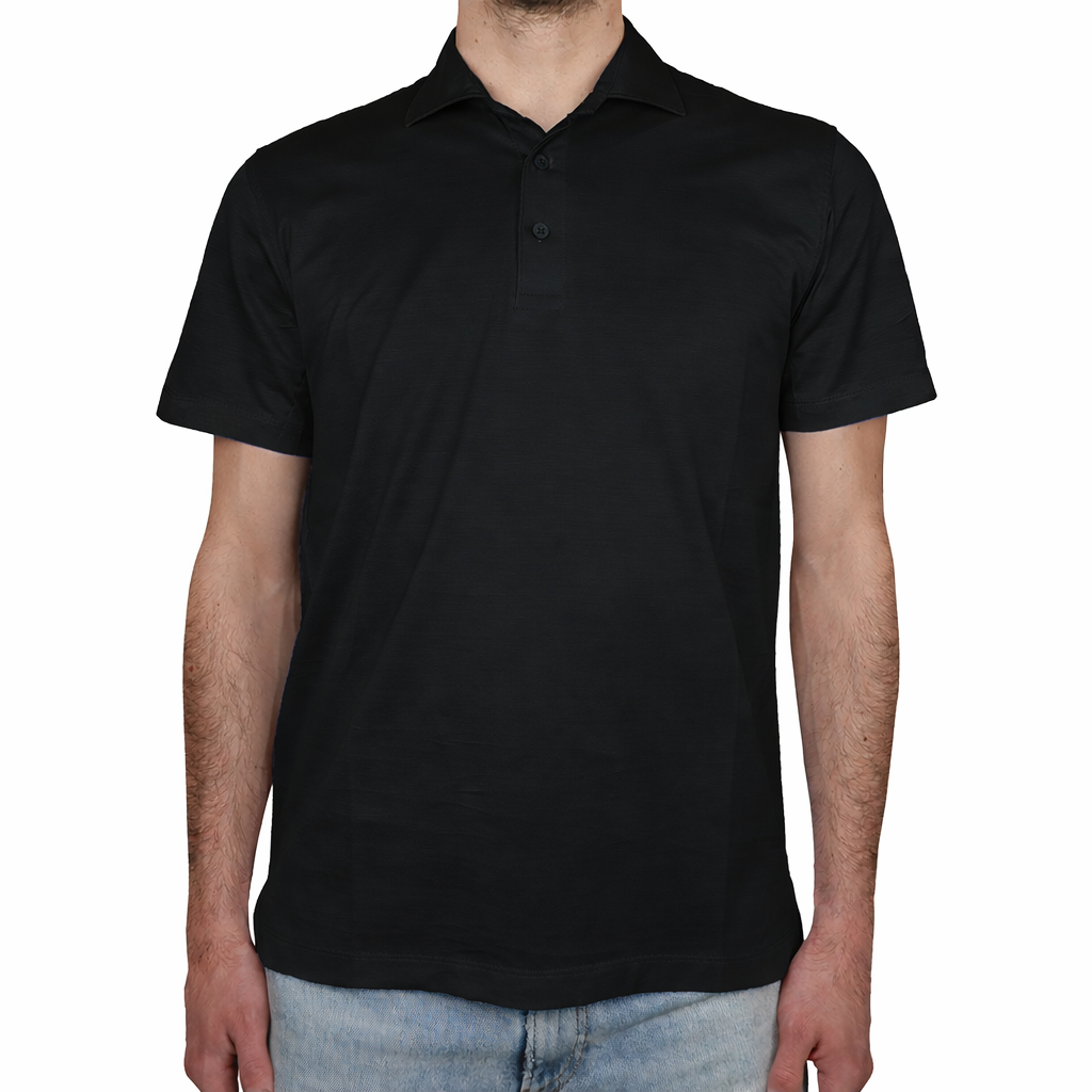 Loro Piana Fabric Man Black Polo