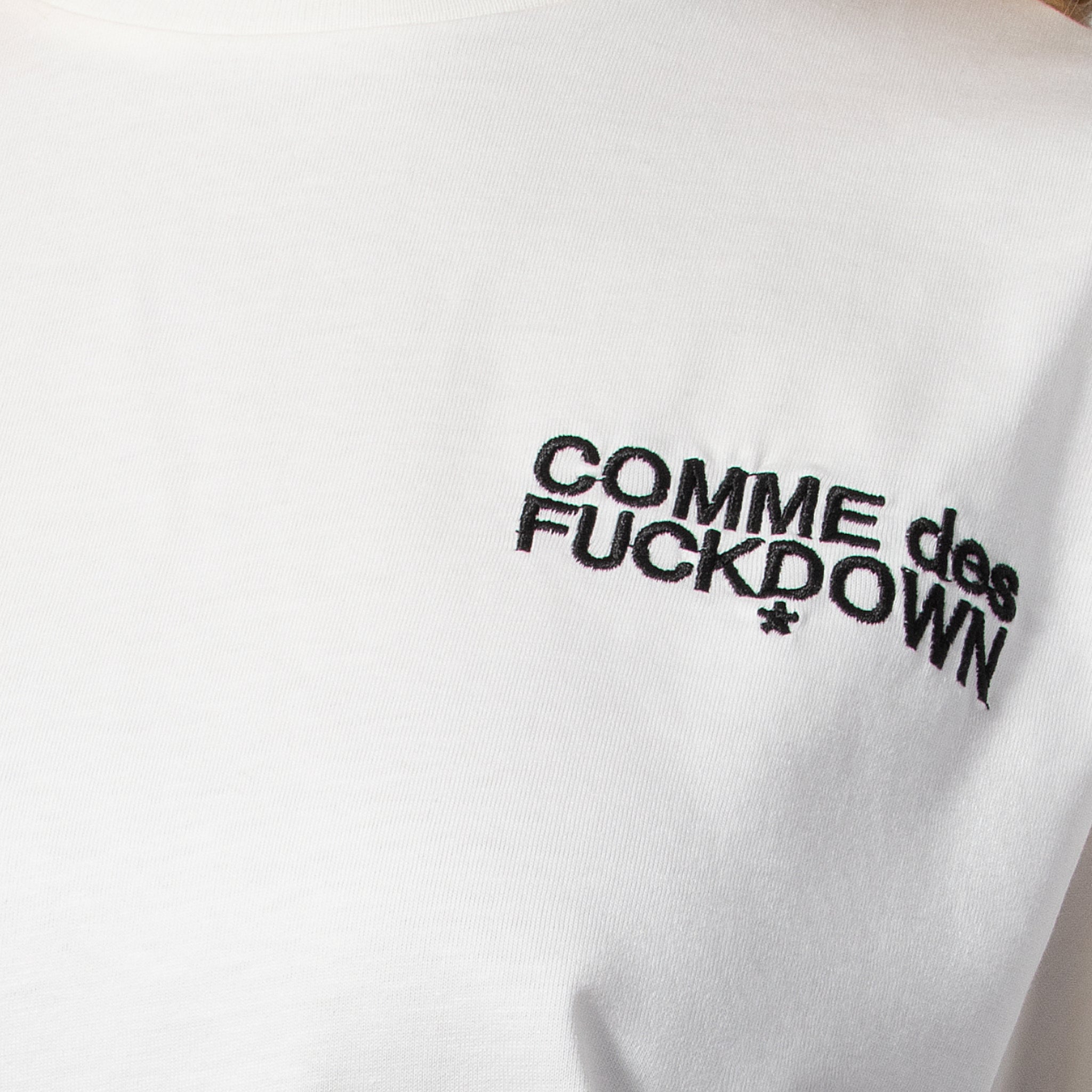 Comme Des Fuckdown Woman White T-shirt & Top