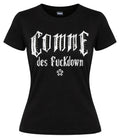 Comme Des Fuckdown Woman Black T-shirt & Top
