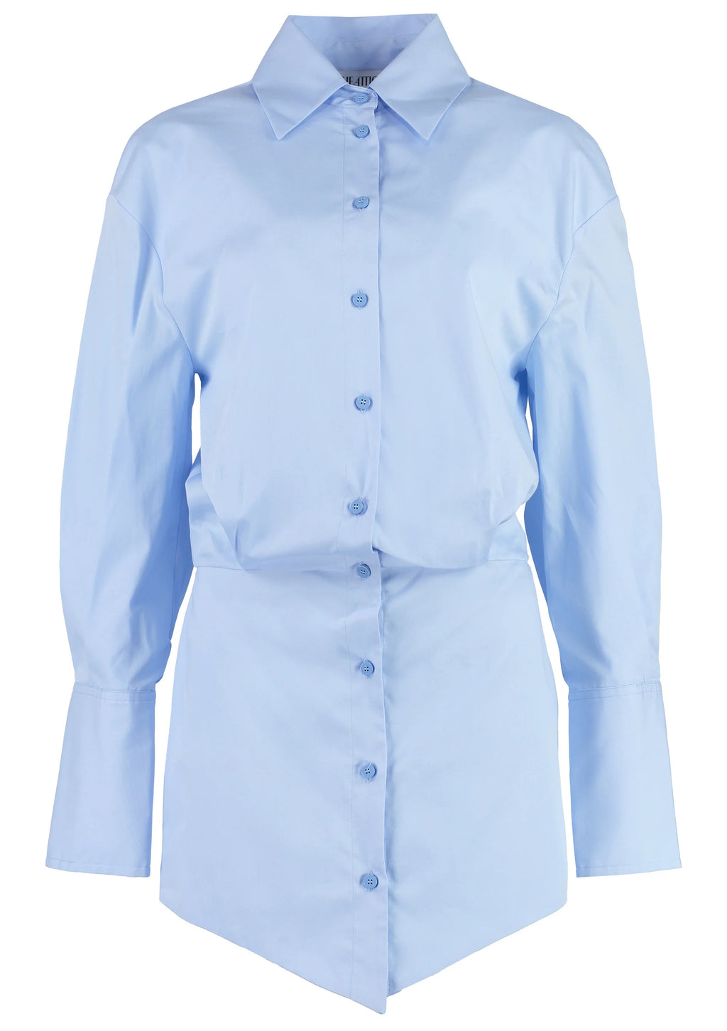 The Attico Woman Shirt Mini Dress Light Blue