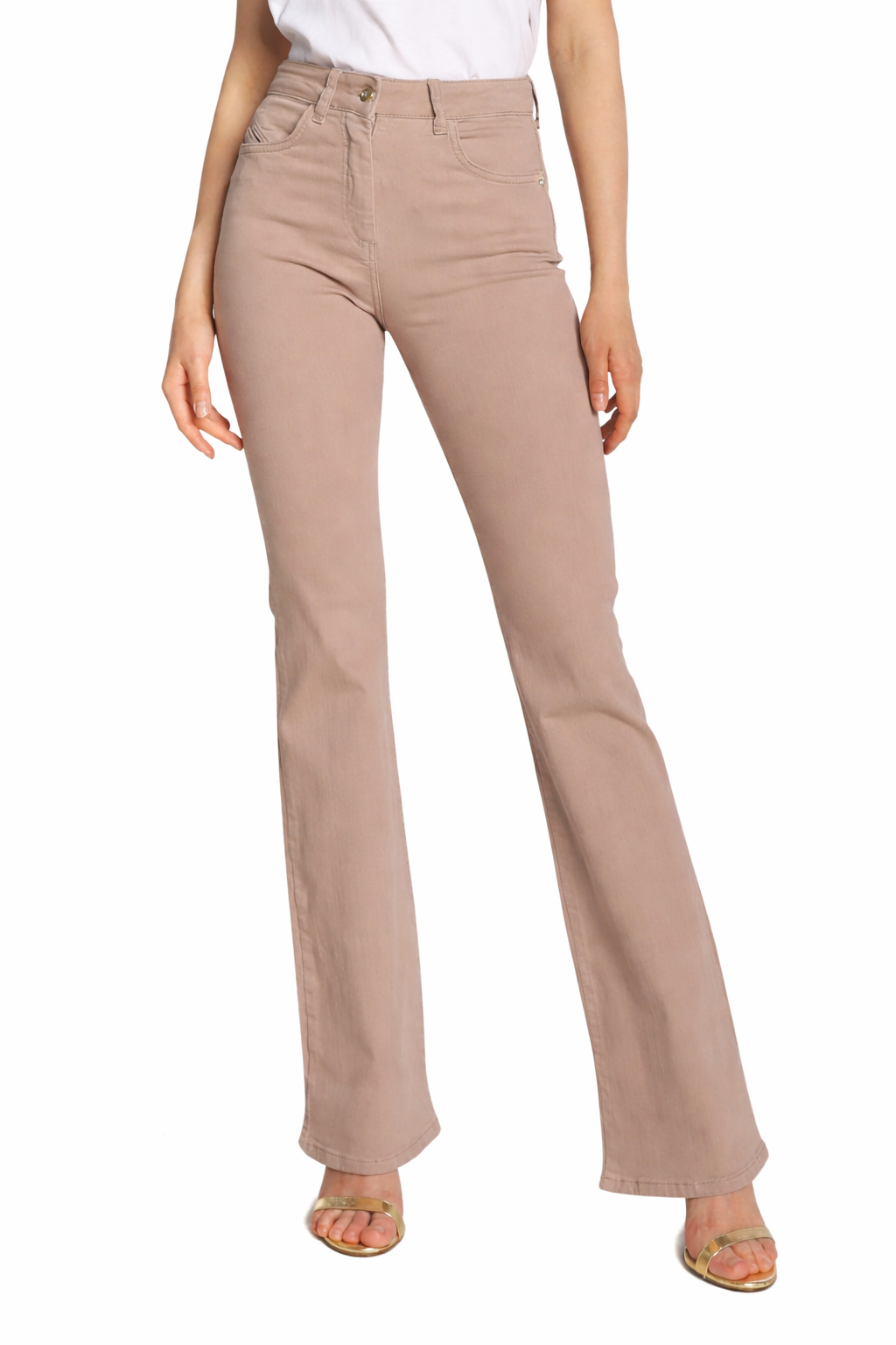 pantaloni regular beige