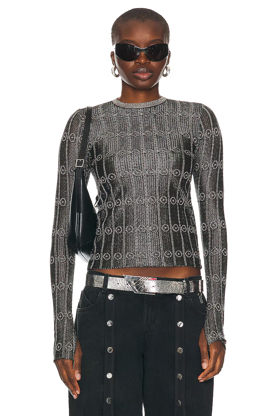 The Attico Woman Black T-shirt & Top