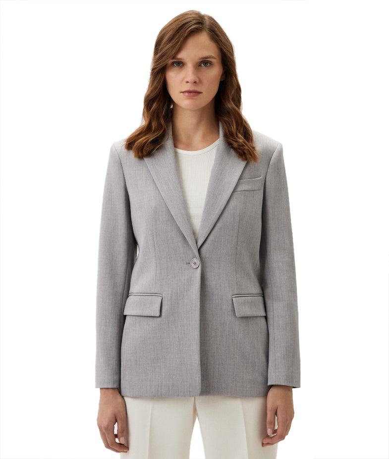 Patrizia Pepe Woman Jacket Melange Grey