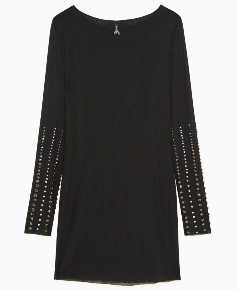 abito tulle con strass