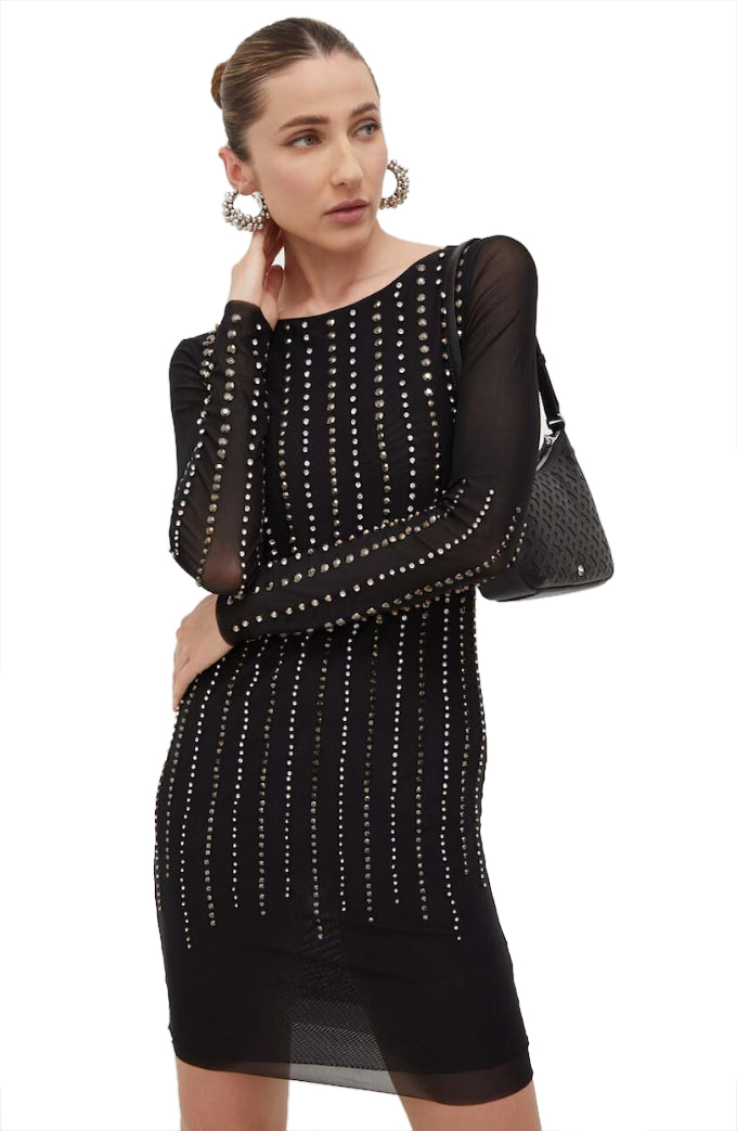 abito tulle con strass