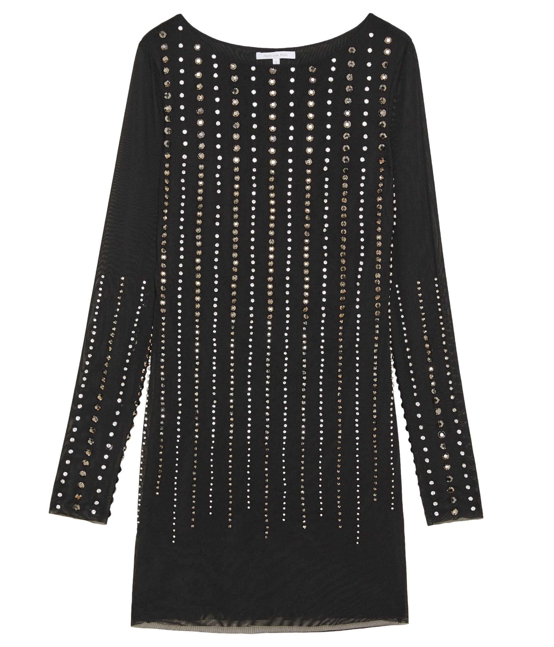 abito tulle con strass