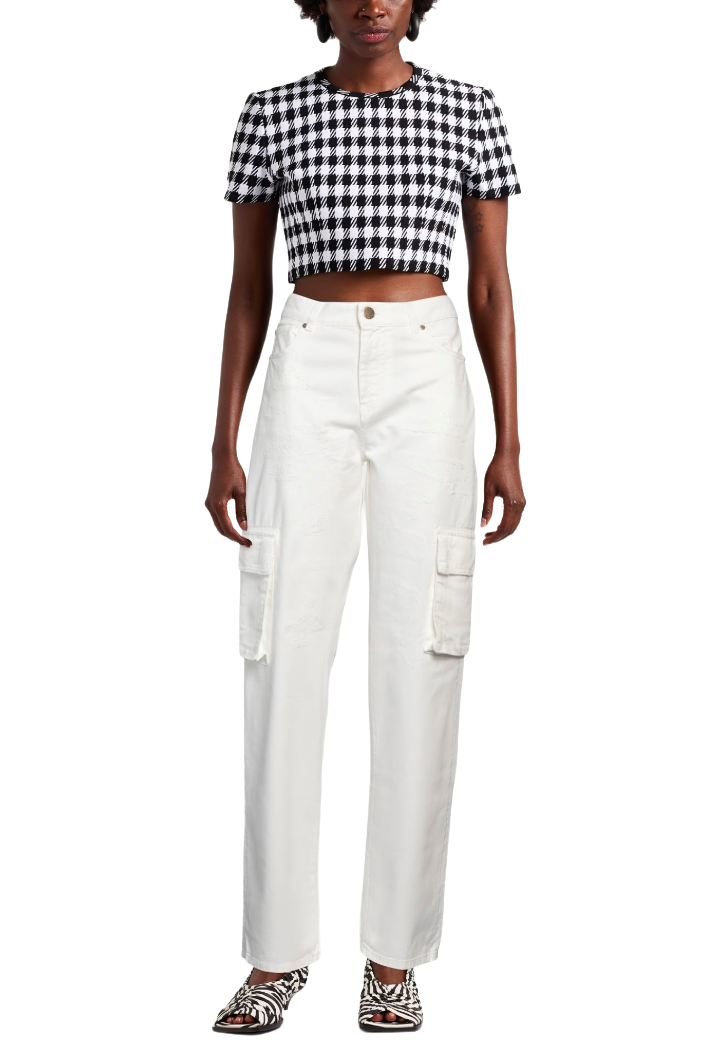 Pinko Woman White Trousers