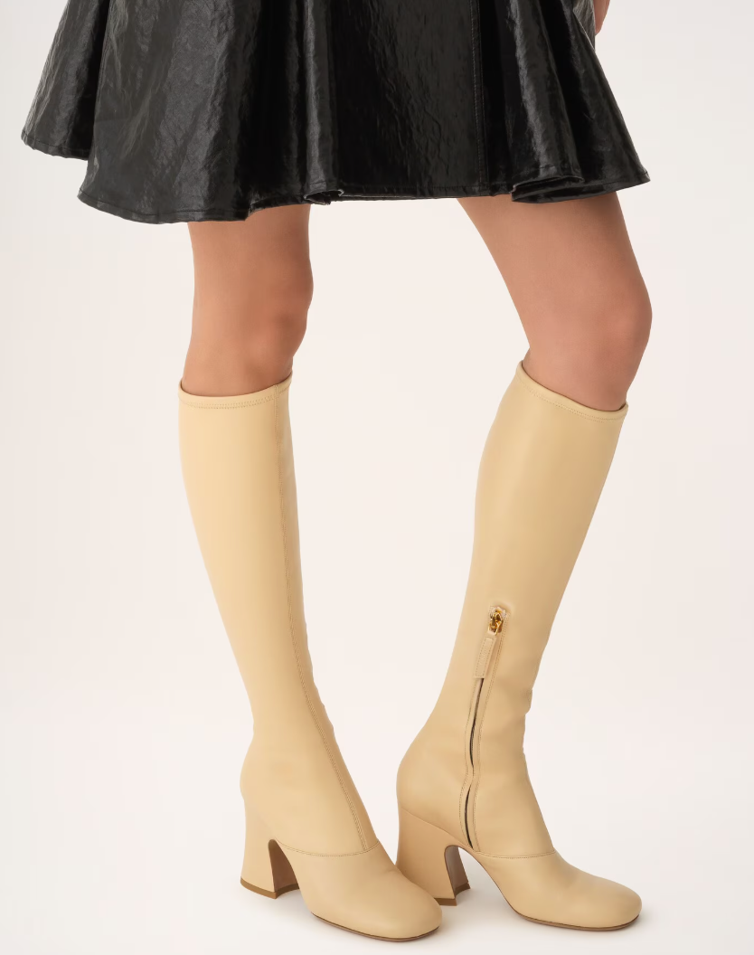 janis heeled boot beige