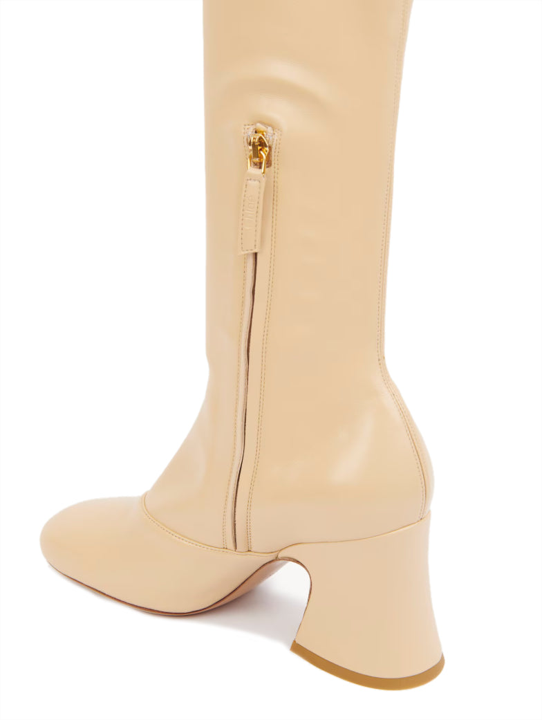 janis heeled boot beige
