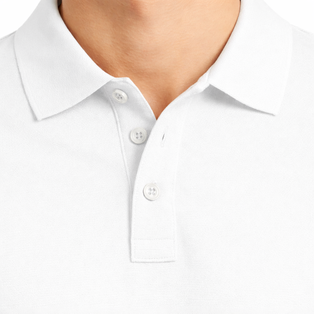 Alpha Studio Man White Polo