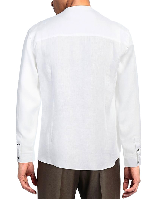 Alpha Studio Man Shirt Guru Linen White