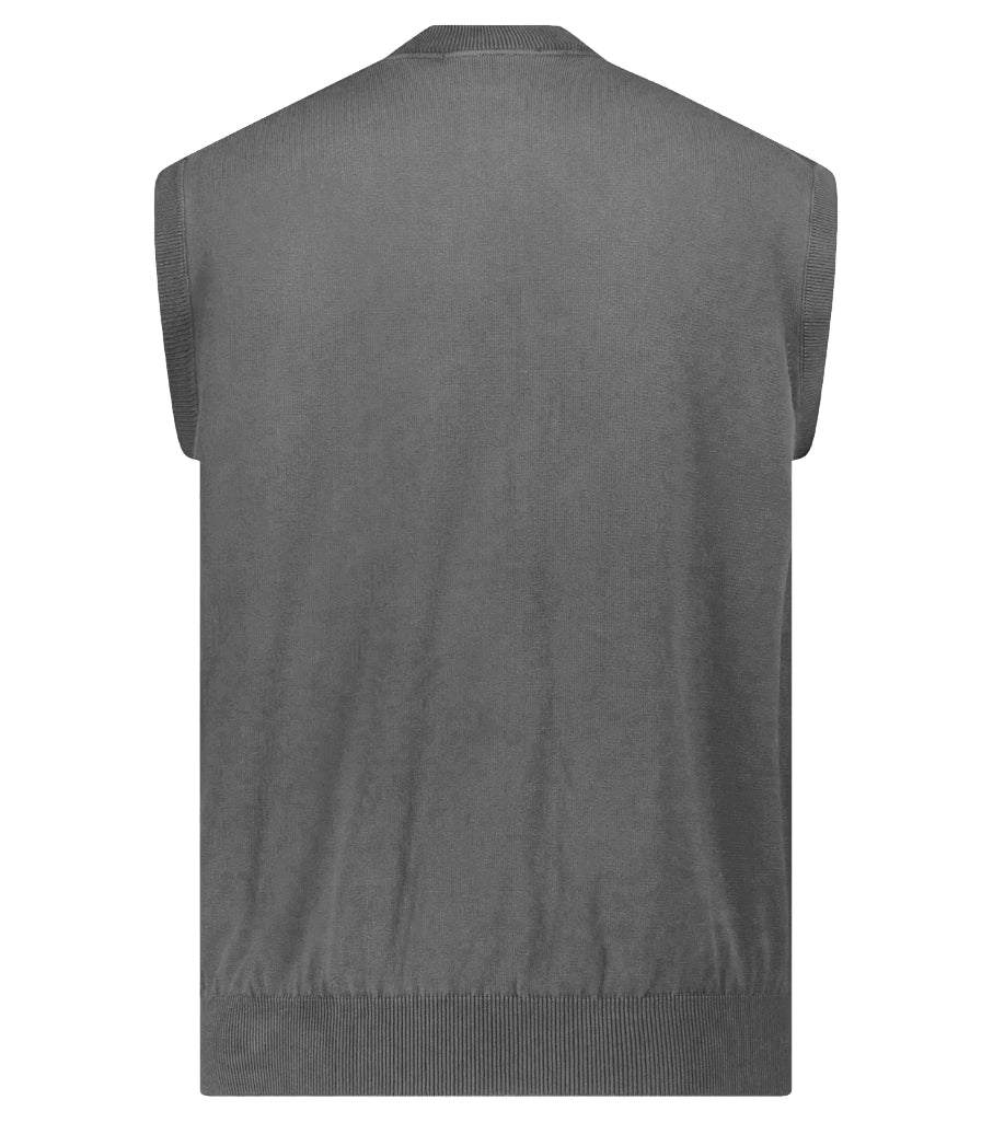 gilet con zip grigio