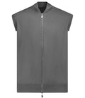 gilet con zip grigio