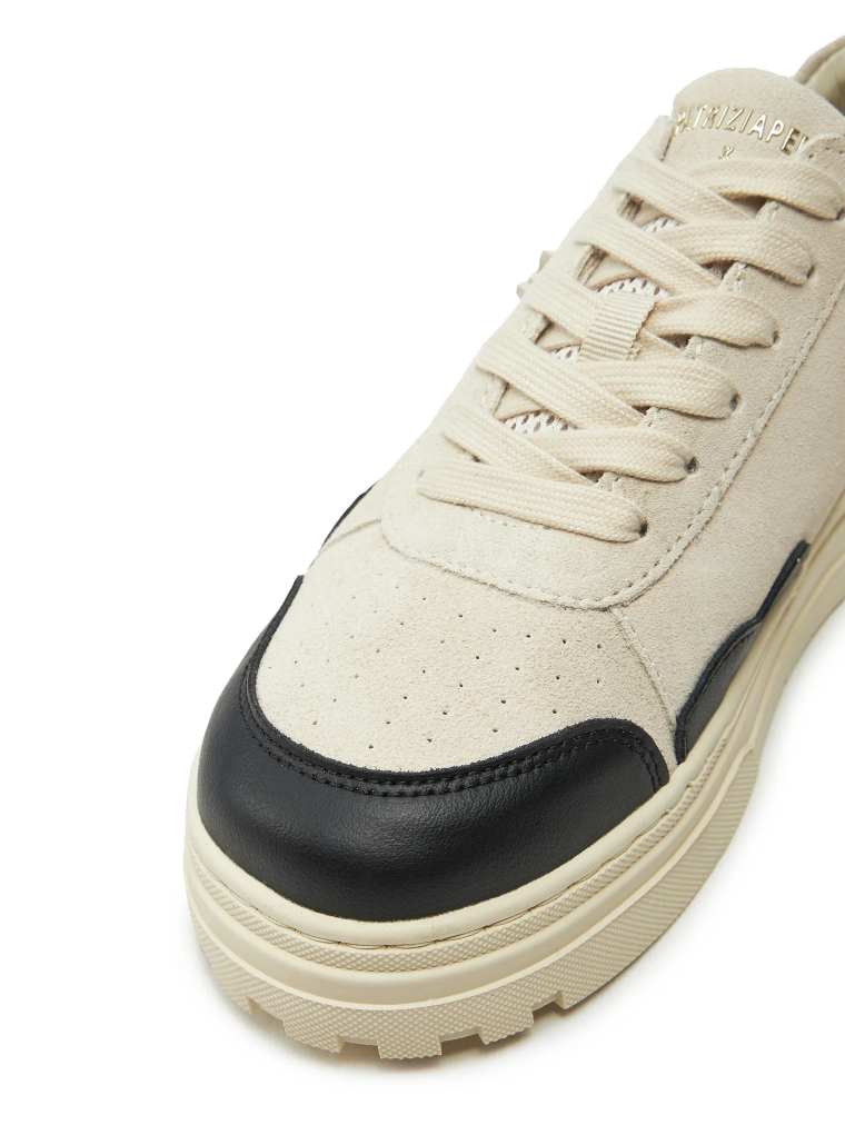 sneakers scamosciate beige