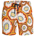 Swim shorts orange flowers