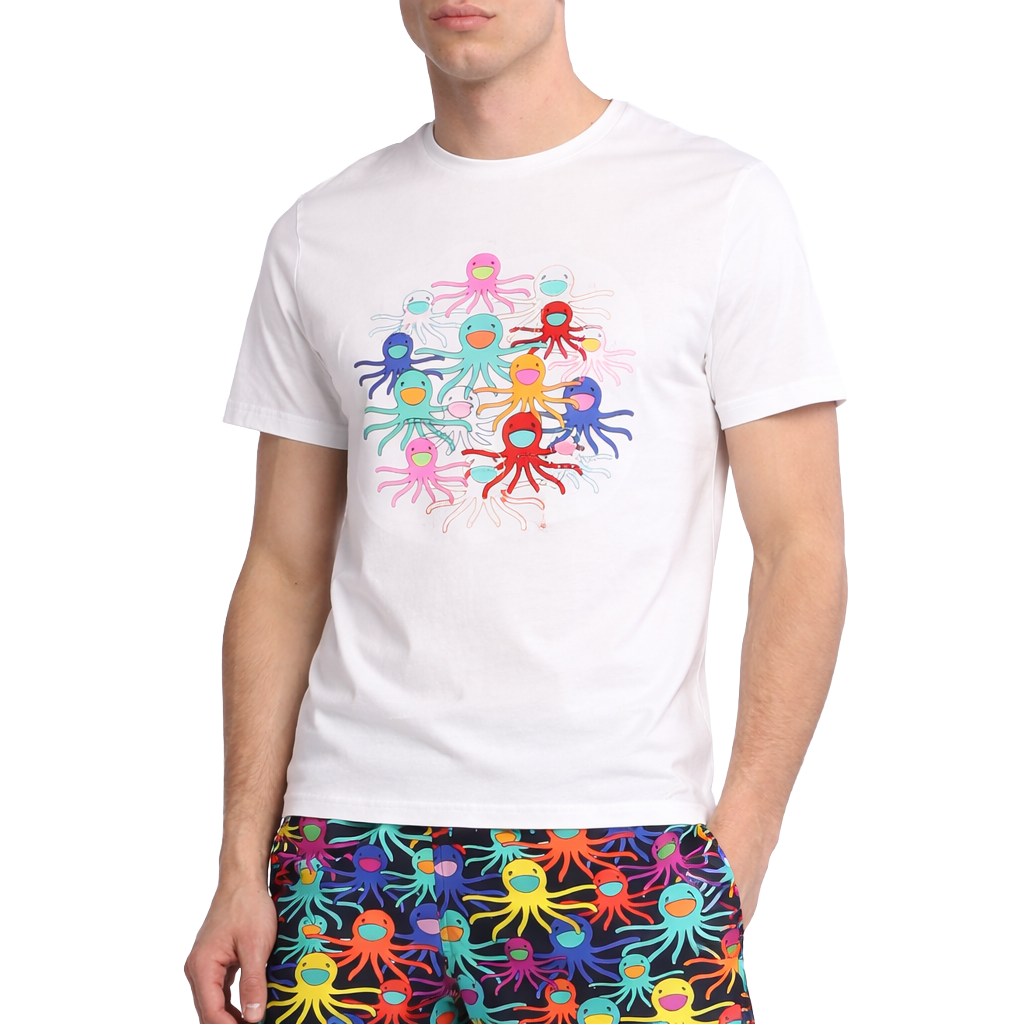 Vilebrequin Man T-Shirt Tao White