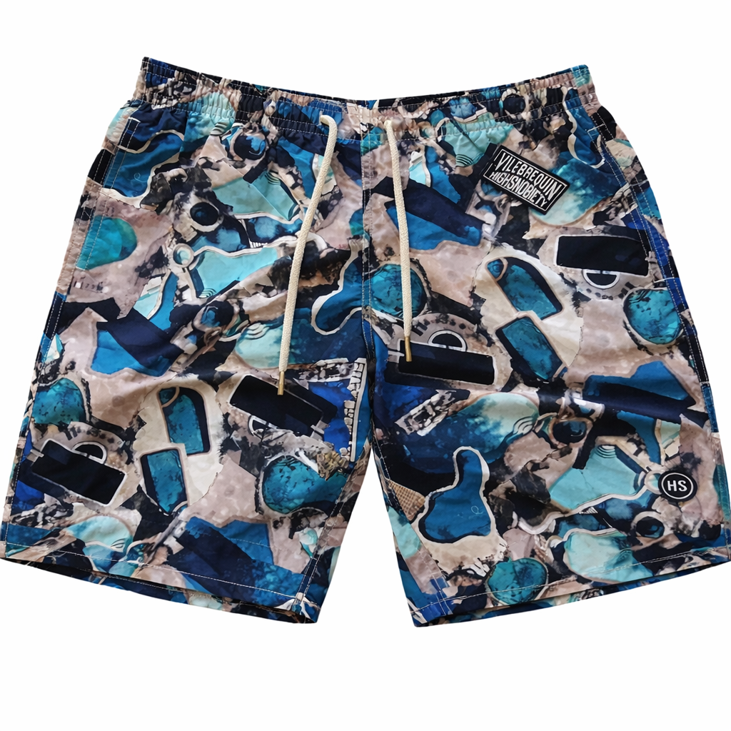 Swim shorts abstract print