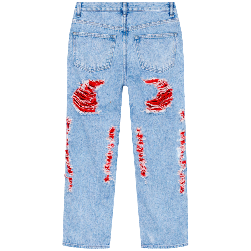 jeans strappati blu