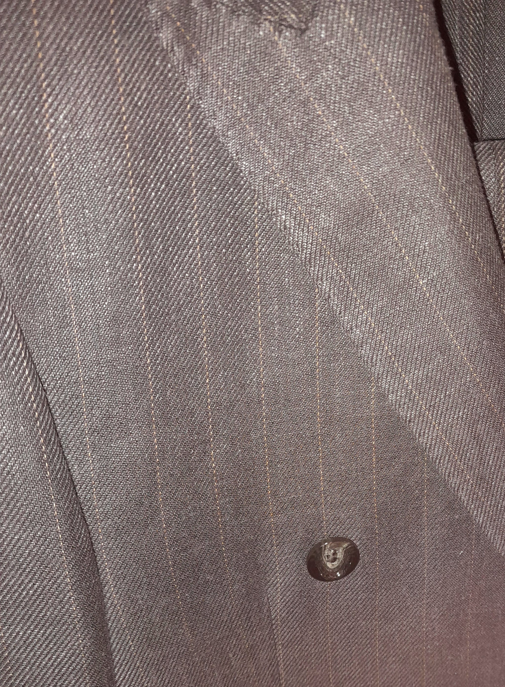Loro Piana Fabric Man Suit Double-Breasted Pinstripe Brown